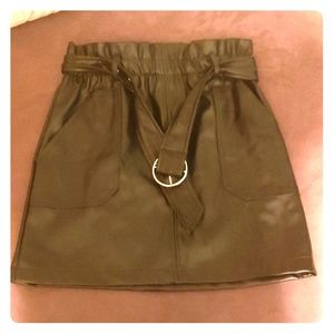 Black Leather Mini Skirt